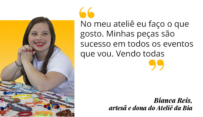 Bianca Reis, artesã e dona do Ateliê da Bia (Arte/ R7)