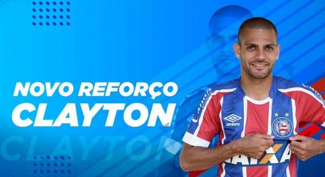Emprestado pelo Atlético-MG novamente, o atacante Clayton jogará no Bahia até o fim do ano.