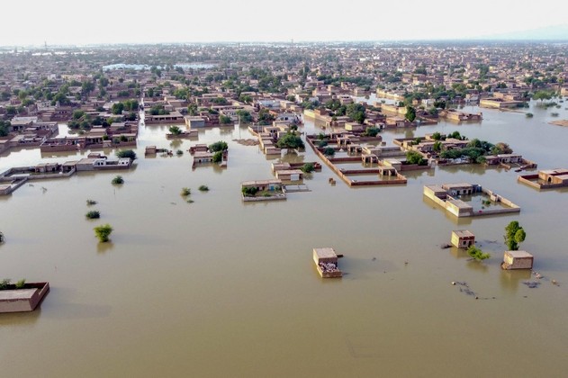 No pequeno vilarejo de Panjal Sheikh, no sul do Paquistão, chuvas torrenciais sem precedentes destruíram casas e inundaram plantações, levando moradores ao desespero. Após duas semanas de chuvas incessantes, só restam paredes danificadas e objetos flutuando na água marrom