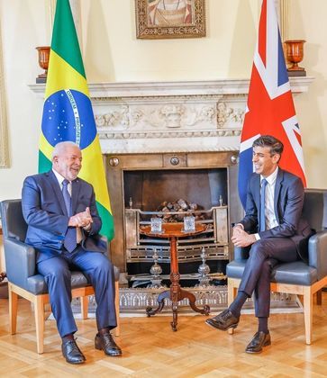 Encontro do presidente Lula com o primeiro-ministro inglês, Rishi Sunak