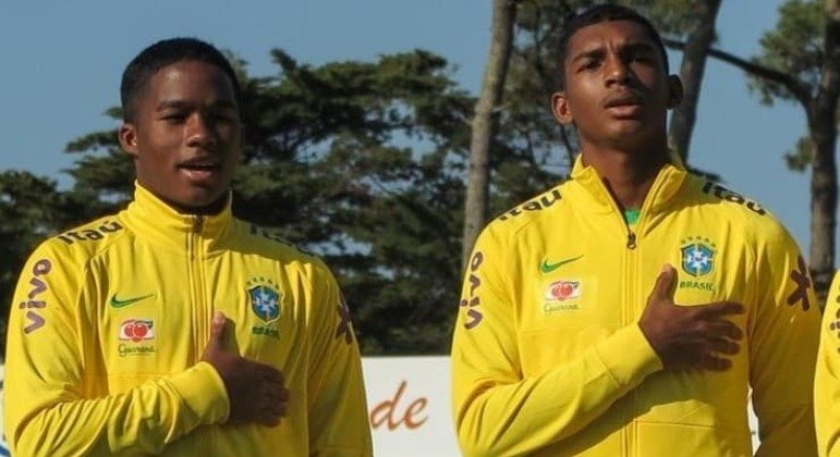Endrick e Luiz Guilherme são parceiros de Palmeiras e de seleção brasileira