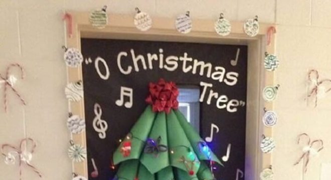 Enfeite de natal para porta criativo decora a escola infantil