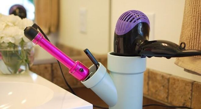 Enfeites de artesanato para banheiro com cano de PVC