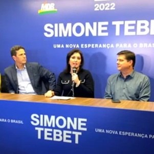 Simone Tebet durante discurso