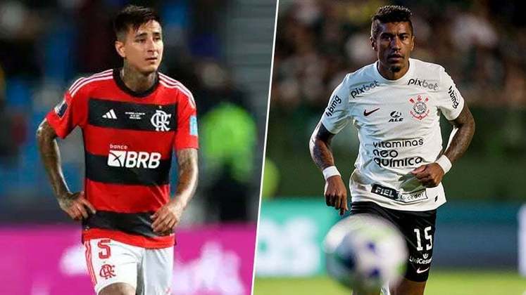 Erick Pulgar (Flamengo) x Paulinho (Corinthians)
