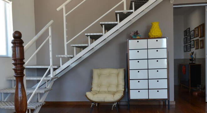 Escada de ferro em L Projeto de Desmobilia