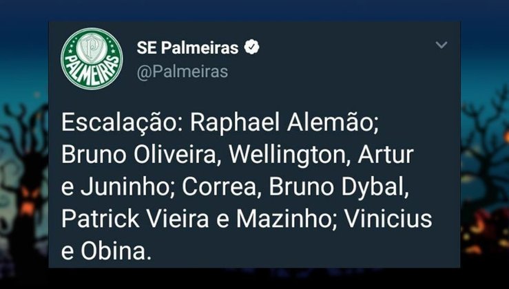 Escalação do Palmeiras rebaixado para a Série B em 2012. Quanta diferença para 2021!