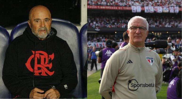 Jorge Sampaoli x Dorival JúniorSampaoli vive uma panela de pressão no Flamengo, e o título da Copa do Brasil parece a única maneira de salvar o seu emprego. Dorival, embora viva situação mais confortável no cargo, também é criticado pelo mau desempenho tricolor jogando fora de casa e pela campanha fraca no Brasileirão