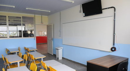 Sala de aula de uma escola pública no Distrito Federal