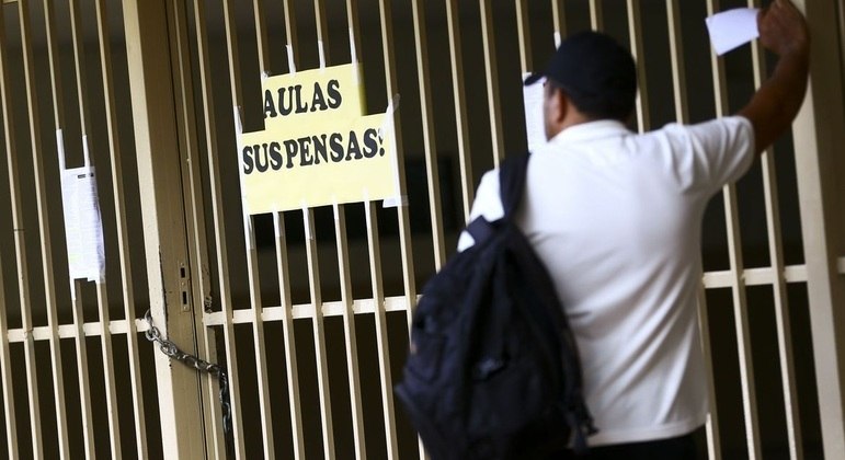 Aulas presenciais foram suspensas em todo o Brasil com o avanço da pandemia
