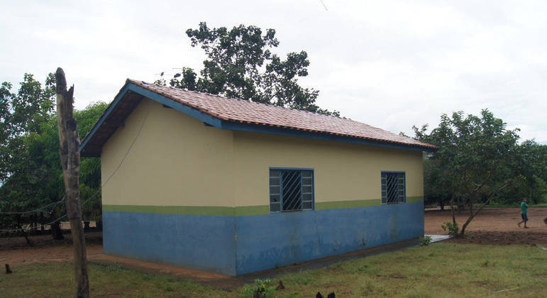 Escola municipal construída dentro de uma aldeia indígena no Território do Xingu