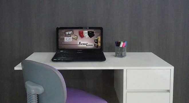 escrivaninha suspensa - escrivaninha branca suspensa com gavetas