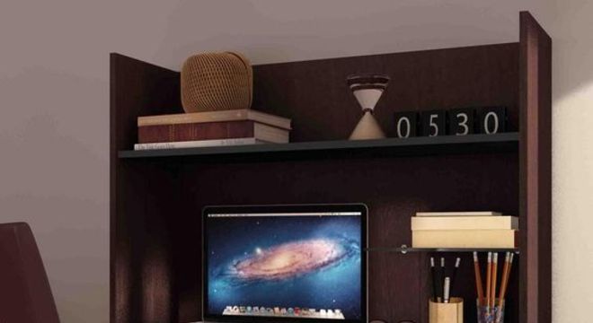 escrivaninha suspensa - escrivaninha com prateleira