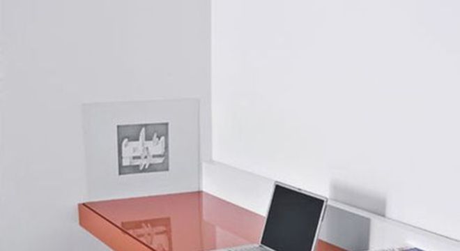 escrivaninha suspensa - escrivaninha de madeira com revestimento de vidro