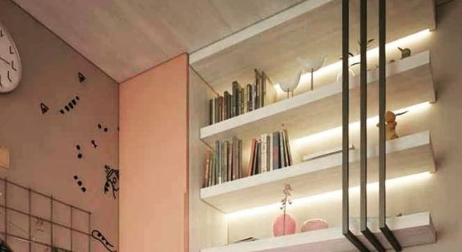 escrivaninha suspensa - escrivaninha em baixo de prateleiras