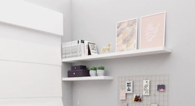 escrivaninha suspensa - escrivaninha suspensa branca 