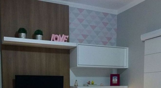 escrivaninha suspensa - escrivaninha suspensa em painel para TV 