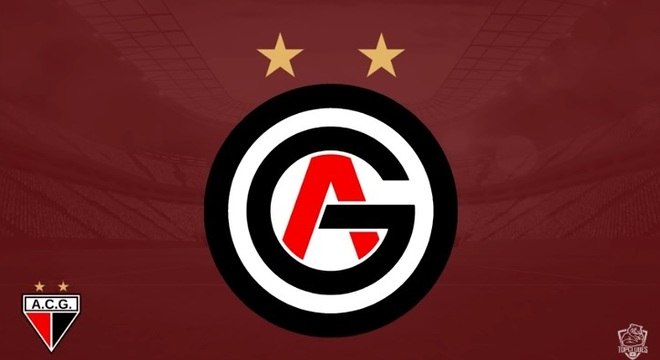 Escudo do Atltico Goianiense com o formato do escudo do Gois
