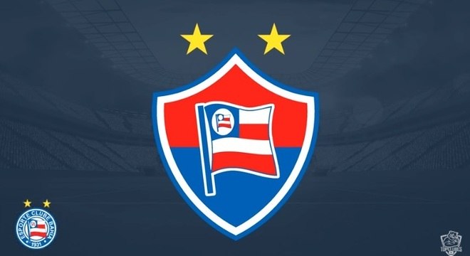 Escudo do Bahia com o formato do escudo do Vitria
