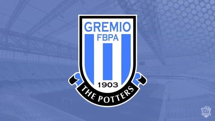 Escudo do Grêmio com as características do Stoke City.