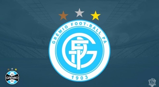 Escudo do Grmio com o formato do escudo do Internacional