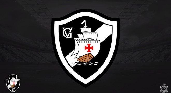 Escudo do Vasco com o formato do escudo do Botafogo