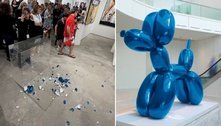 Escultura avaliada em R$ 217.000 quebra em pedaços, após levar chute acidental 