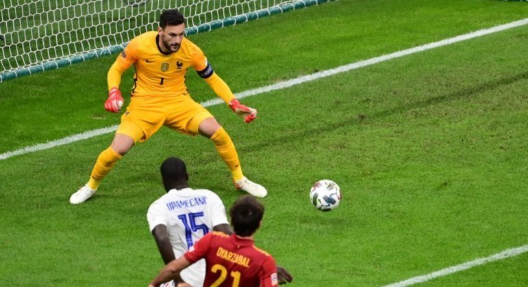 Detalhe do gol de Oyarzábal, a Espanha com 1 X 0