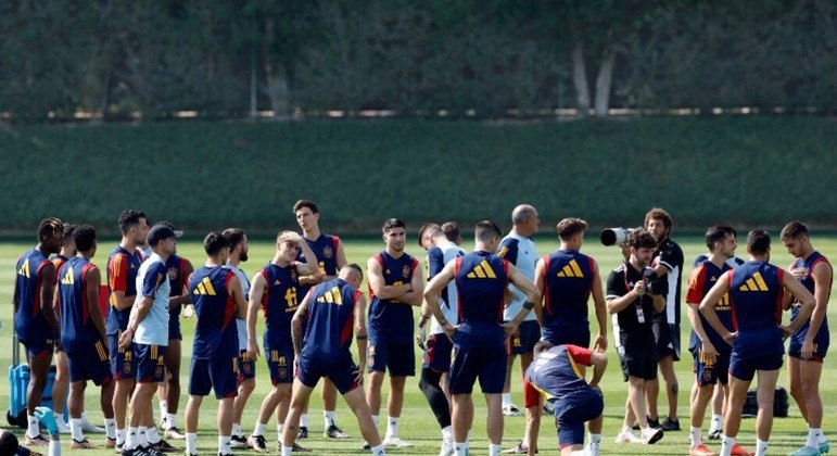 Seleção espanhola treina antes de estreia contra a Costa Rica
