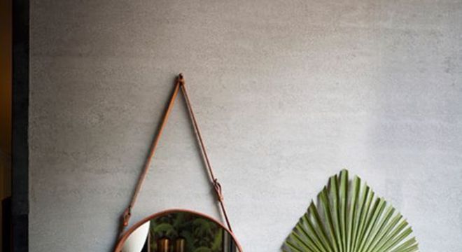 espelho adnet - aparador de sala de estar com planta 