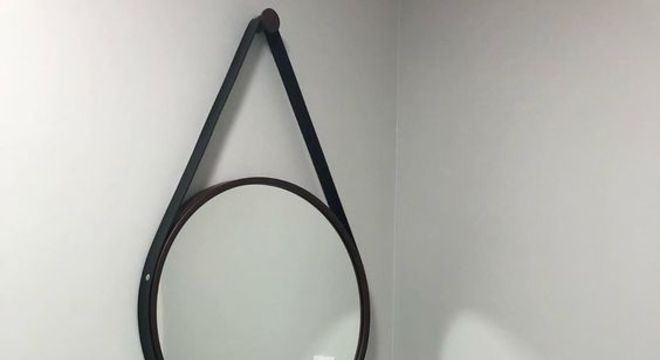 espelho adnet - lavabo simples com espelho redondo 