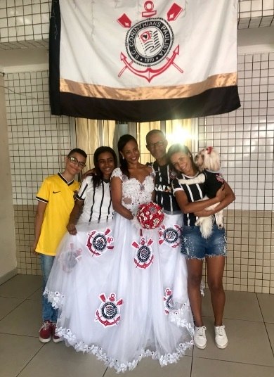 vestido de noiva corinthians