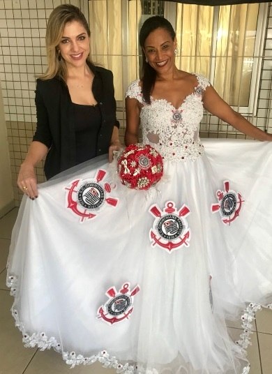 vestido de noiva do corinthians