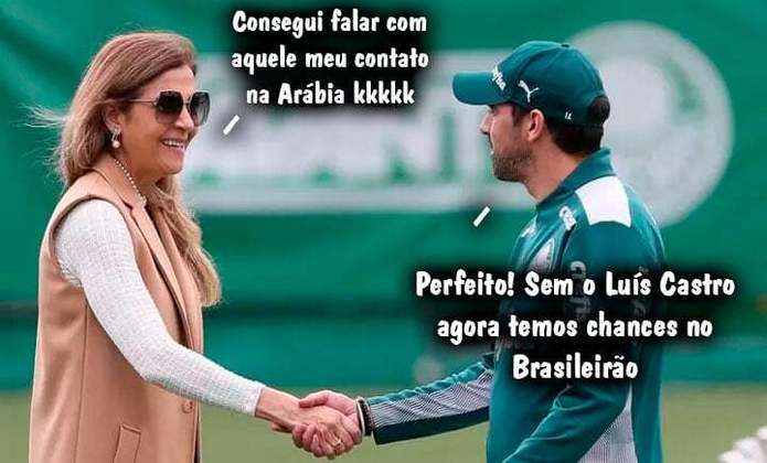 Esquema de Leila Pereira e Abel Ferreira? Torcedores fazem memes com possível troca de Luís Castro do Botafogo para o Al-Nassr