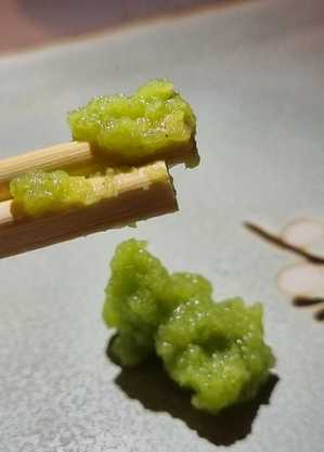 Essa é a textura do wasabi verdadeiro
