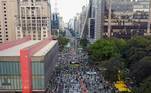 Os manifestantes se concentraram principalmente em frente à sede da Fiesp (Federação das Indústrias do Estado de São Paulo) e do Masp (Museu de Arte de São Paulo) Assis Chateaubriand