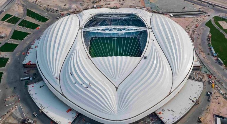 Estádio Al Janoub - Cidade: Al Wakrah - Capacidade: 40 mil torcedores (após a Copa, 20 mil) - Inaugurado em 16 de maio de 2019