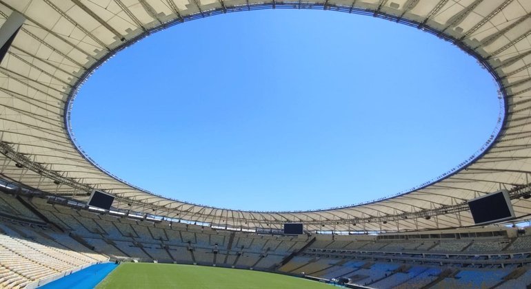 Vista do Estádio Jornalista Mário Filho, conhecido mundialmente como Maracanã