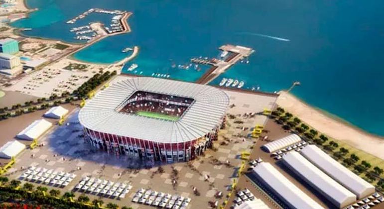 Estádio Ras Abu Aboud - Cidade: Doha - Capacidade: 40 mil torcedores (após a Copa, será desativado) - Previsão de inauguração em 30 de novembro de 2021