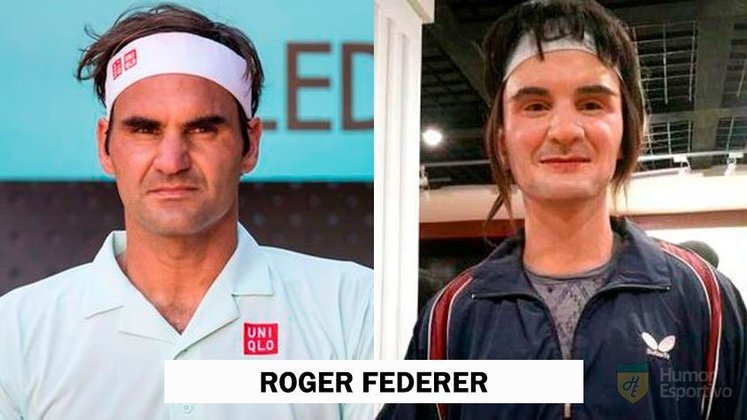 Estátua de cera de Roger Federer foi comparada a uma idosa.