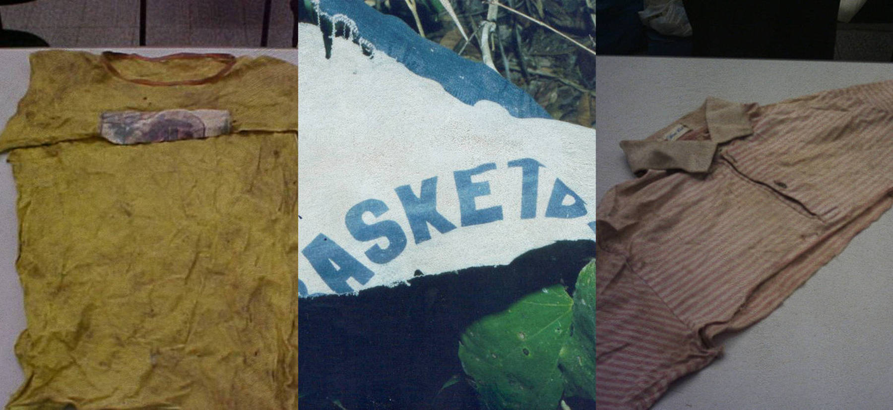 As camisetas cortadas ajudaram a polícia a desvendar os crimes (Arte R7/Polícia Civil do Maranhão)