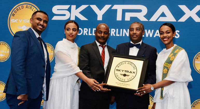 Mais uma vez a Ethiopian Airlines foi eleita a principal companhia aérea da África na SKYTRAX