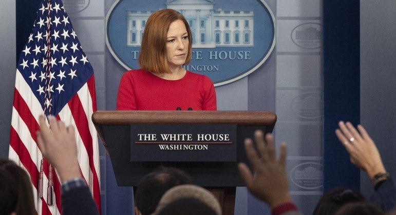 A porta-voz da Casa Branca, Jen Psaki, anunciou que Biden retomou as funções
