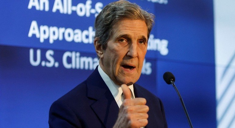 John Kerry durante a COP 27, em Sharm El Sheikh, Egito.
