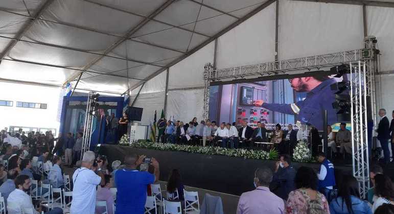 Evento de inauguração da estação de tratamento de água Corumbá IV 