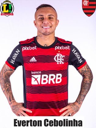 Everton Cebolinha - 6,5 - Buscou usar sua velocidade para surpreender o adversário, mas foi como centroavante para marcar o primeiro gol do Flamengo. 