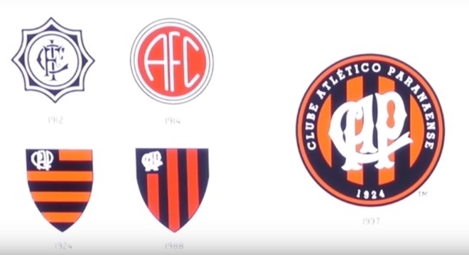 Evolução dos escudos do Atlético-PR