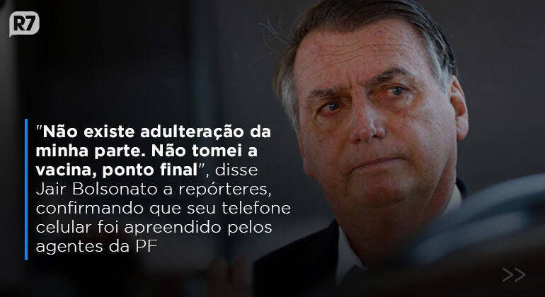 Ex-presidente Jair Bolsonaro durante ação da PF