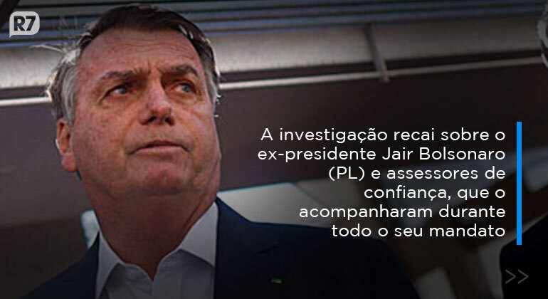 Ex-presidente Jair Bolsonaro durante ação da PF