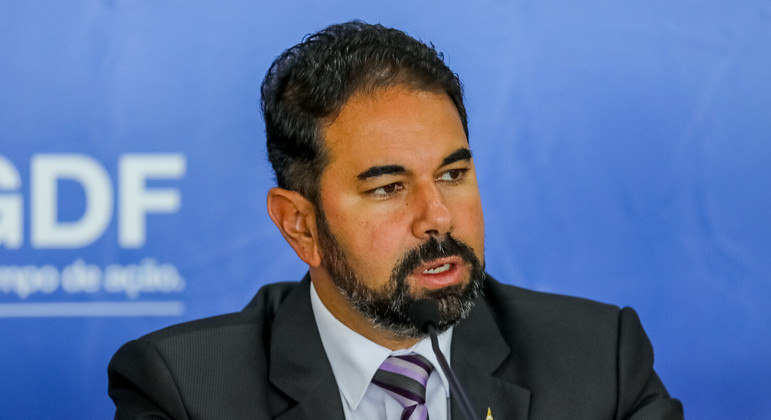 Ex-secretário de Segurança Júlio Danilo, durante a  CPI dos atos extremistas na CLDF